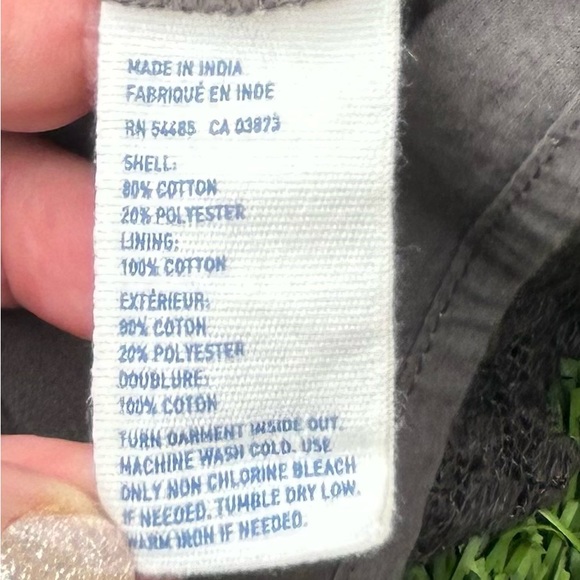 Sz 12-American Eagle Outfitters gray lined skirt with lace overlay - Picture 4 of 5